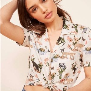 Reformation Holiday Shirt XS